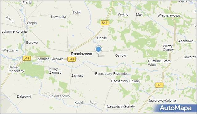 mapa Nowe Rościszewo, Nowe Rościszewo na mapie Targeo